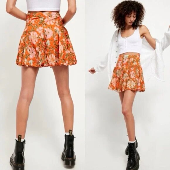 Free People End of the Island Godet Miniskirt - Lined - EUC - Size 10 - Picture 2 of 10